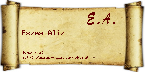 Eszes Aliz névjegykártya